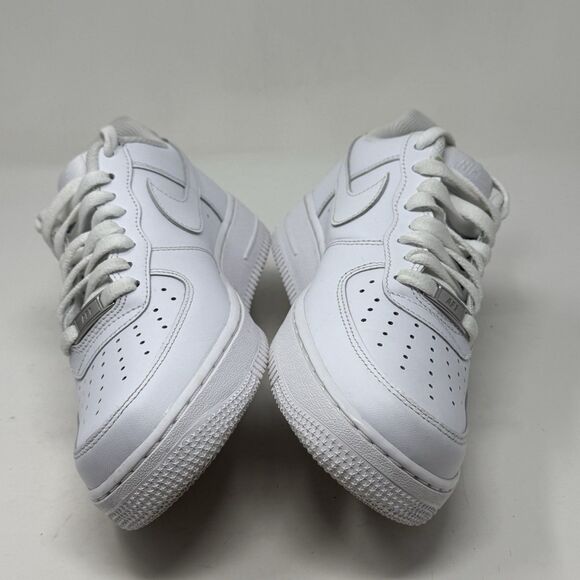 Nike Air Force 1 '07 Low Womens 9 Triple White Leather Athletic Shoes Sneakers - Picture 8 of 16
